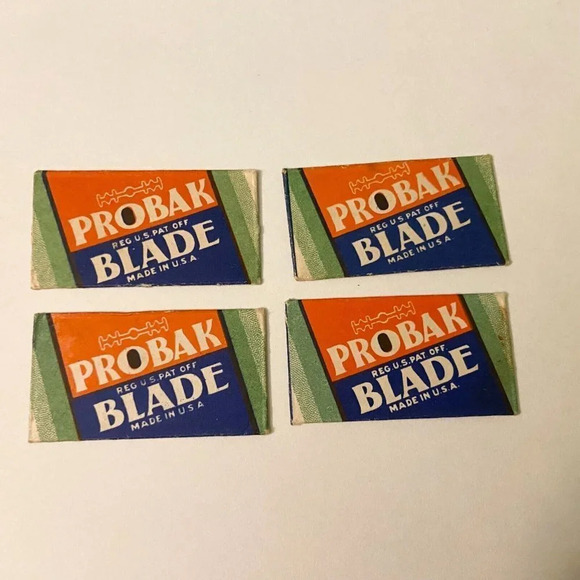 Vintage Probak Safety Razor Blades Lot of 4 Made in USA - Picture 8 of 8